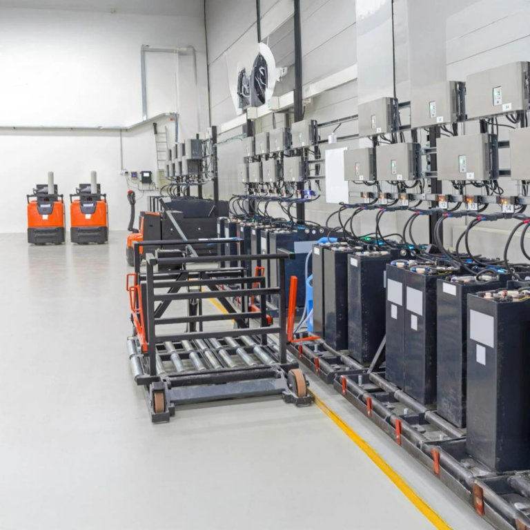 forklift battery charging station